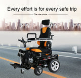 hot sale folding high back reclining lift electric wheelchair for disabled and elderly