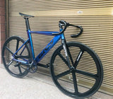 Fixie Bike 52cm 56cm frame single speed bike Welding frame with carbon fiber fork color Aluminum alloy Track Bicycle 700C