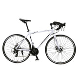 Road bike 700C aluminum alloy adult road bicycle speed double disc brake racing 21/ 27/ 30 speed curved road bike