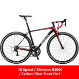 New Road Bike Aluminum Alloy Frame Carbon Fiber Front Fork SHIMAN0 18/20/22 Speed Bicycle Outdoor Sports Racing Cycling