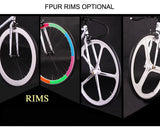 Track bike Magnesium Alloy Wheel 3 spokes fixie Bicycle Fixed gear bike 700C wheel 52cm FRAME Completed Road