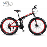 wolf's fang Bicycle 7/21/24 Speed Mountain Bike 26*4.0 Fat bike bicicleta  mtb  Road Folding bike Men Women free shipping easy-smart-way.myshopify.com