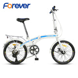 Folding Bike High Carbon Steel Road Bike Frame Double Disc Brake Bicycle Frame Folding Cycle Lightweight BMX Bike 20inch 7 Speed easy-smart-way.myshopify.com
