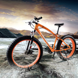 wolf's fang bicycle Mountain Bike 7/21speed 26"X 4.0" fat bike road bikes  Mechanical Disc Brake Spring Fork Alloy wheels bike easy-smart-way.myshopify.com