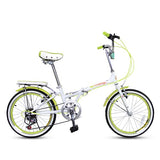 FOREVER Folding Bicycle Highcarbon Double Steel V-brake Variable Speed Bike ATA Speed7 Ladies Bike with Water Bottle Holder 20in easy-smart-way.myshopify.com