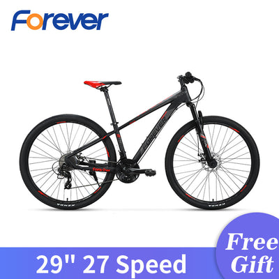 FOREVER 29" Large Wheelset Mountain Bike Men Aluminium Alloy Bicycle Women Teenages OFF-road Bicycle Damping 27 Speed MTB Bike
