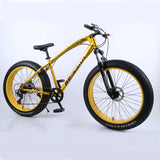 Snow beach mountain bike 24or26 inch 4.0 fat tire 7/21/24 speed high carbon steel frame double disc brake sandy mountain bicycle