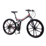 21 speed folding mountain bike 24 and 26 inch bicycle double disc brakes cycling bicycle folding mountain bike easy-smart-way.myshopify.com