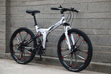 21 speed folding mountain bike 24 and 26 inch bicycle double disc brakes cycling bicycle folding mountain bike easy-smart-way.myshopify.com