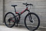 21 speed folding mountain bike 24 and 26 inch bicycle double disc brakes cycling bicycle folding mountain bike easy-smart-way.myshopify.com