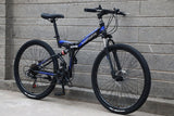 21 speed folding mountain bike 24 and 26 inch bicycle double disc brakes cycling bicycle folding mountain bike easy-smart-way.myshopify.com