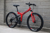 21 speed folding mountain bike 24 and 26 inch bicycle double disc brakes cycling bicycle folding mountain bike easy-smart-way.myshopify.com