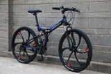 21 speed folding mountain bike 24 and 26 inch bicycle double disc brakes cycling bicycle folding mountain bike easy-smart-way.myshopify.com