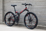 21 speed folding mountain bike 24 and 26 inch bicycle double disc brakes cycling bicycle folding mountain bike easy-smart-way.myshopify.com