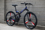 21 speed folding mountain bike 24 and 26 inch bicycle double disc brakes cycling bicycle folding mountain bike easy-smart-way.myshopify.com