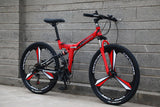 21 speed folding mountain bike 24 and 26 inch bicycle double disc brakes cycling bicycle folding mountain bike easy-smart-way.myshopify.com