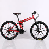 folding mountain bike 21 speed 24/26 inch knife wheel carbon steel frame bikes double disc brake outdoor sport mountain bicycle