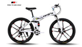 folding mountain bike 21 speed 24/26 inch knife wheel carbon steel frame bikes double disc brake outdoor sport mountain bicycle