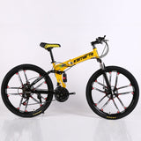 folding mountain bike 21 speed 24/26 inch knife wheel carbon steel frame bikes double disc brake outdoor sport mountain bicycle