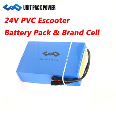 Special 24Volt 30AH Waterproof PVC E-Scooter Battery Pack Lithium 7S12P 18650 Batteries 15A BMS with 3A Fast Charger