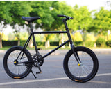 CHREAL Student Adult Fixed Gear Bicycle Mountain Bike Extreme Sport Road Bicycle Men 20 Inch Wheel Double V Brake Front ForkRide