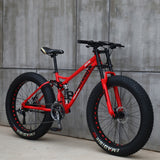 FOREKNOW Adult Mountain Fat Bike 7/21/24/27 Speed Road Bicycle Men 24/26  Inch Wheel Racing Oil Spring Fork Front  Fork Ride