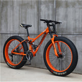 FOREKNOW Adult Mountain Fat Bike 7/21/24/27 Speed Road Bicycle Men 24/26  Inch Wheel Racing Oil Spring Fork Front  Fork Ride