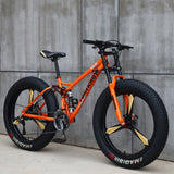 FOREKNOW Adult Mountain Fat Bike 7/21/24/27 Speed Road Bicycle Men 24/26  Inch Wheel Racing Oil Spring Fork Front  Fork Ride
