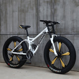 FOREKNOW Adult Mountain Fat Bike 7/21/24/27 Speed Road Bicycle Men 24/26  Inch Wheel Racing Oil Spring Fork Front  Fork Ride