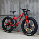 FOREKNOW Adult Mountain Fat Bike 7/21/24/27 Speed Road Bicycle Men 24/26  Inch Wheel Racing Oil Spring Fork Front  Fork Ride