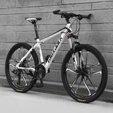 Lauxjack 24/26 Inch Wheel Adult Students Off-road Mountain Bike 21Speed Road Bicycle Men Spring Fork Front Fork Racing Ride