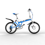R99 20 Inch Folding Bicycle, 7 Speed Mountain Bike, Fornt & Rear Spspension, 5-spoke Integrated Wheel