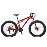 FOREKNOW 26" Adult Mountain Bike 30 Speed Bicycle Fat Tire MTB Aluminum Alloy Double Disc Brake Road Racing Outdoor Cycling