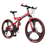 New folding mountain bike Suitable for adults 26 inch mountain bike 21 speed  Folding mountain bicycle double disc brake bike easy-smart-way.myshopify.com