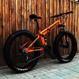 Double Suspension Folding Snow bicycle, fat bike 26er , 26*4.0 inch 7 21 27 30 speed ,26*17 fat bikes beach/snow mountain bike easy-smart-way.myshopify.com