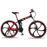wolf's fang Mountain bike 21speed 26" inch folding bike road bike unisex full shockproof frame bicycle front and rear mechanic easy-smart-way.myshopify.com