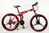 KUBEEN 26inch folding mountain bike 21 speed double damping bicycle double disc brakes mountain bike easy-smart-way.myshopify.com
