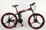 KUBEEN 26inch folding mountain bike 21 speed double damping bicycle double disc brakes mountain bike easy-smart-way.myshopify.com