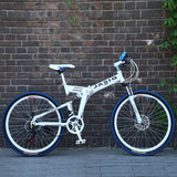 New folding mountain bike Suitable for adults 26 inch mountain bike 21 speed  Folding mountain bicycle double disc brake bike easy-smart-way.myshopify.com