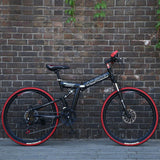 New folding mountain bike Suitable for adults 26 inch mountain bike 21 speed  Folding mountain bicycle double disc brake bike easy-smart-way.myshopify.com