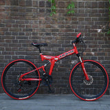 New folding mountain bike Suitable for adults 26 inch mountain bike 21 speed  Folding mountain bicycle double disc brake bike easy-smart-way.myshopify.com