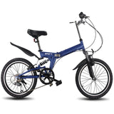 20inch folding mountain bike 6 variable speed bicycle road bike male and female cycling folding bicycle variable speed bike