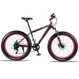 wolf's fang bicycle Mountain Bike 7/21speed 26"X 4.0" fat bike road bikes  Mechanical Disc Brake Spring Fork Alloy wheels bike easy-smart-way.myshopify.com
