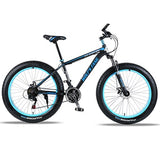 wolf's fang bicycle Mountain Bike 7/21speed 26"X 4.0" fat bike road bikes  Mechanical Disc Brake Spring Fork Alloy wheels bike easy-smart-way.myshopify.com
