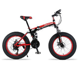 wolf's fang Mountain Bike 20"x 4.0 Folding Bicycle 21 speed road bike fat bike variable speed bike  Mechanical Disc Brake easy-smart-way.myshopify.com