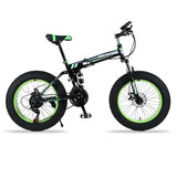 wolf's fang Mountain Bike 20"x 4.0 Folding Bicycle 21 speed road bike fat bike variable speed bike  Mechanical Disc Brake easy-smart-way.myshopify.com