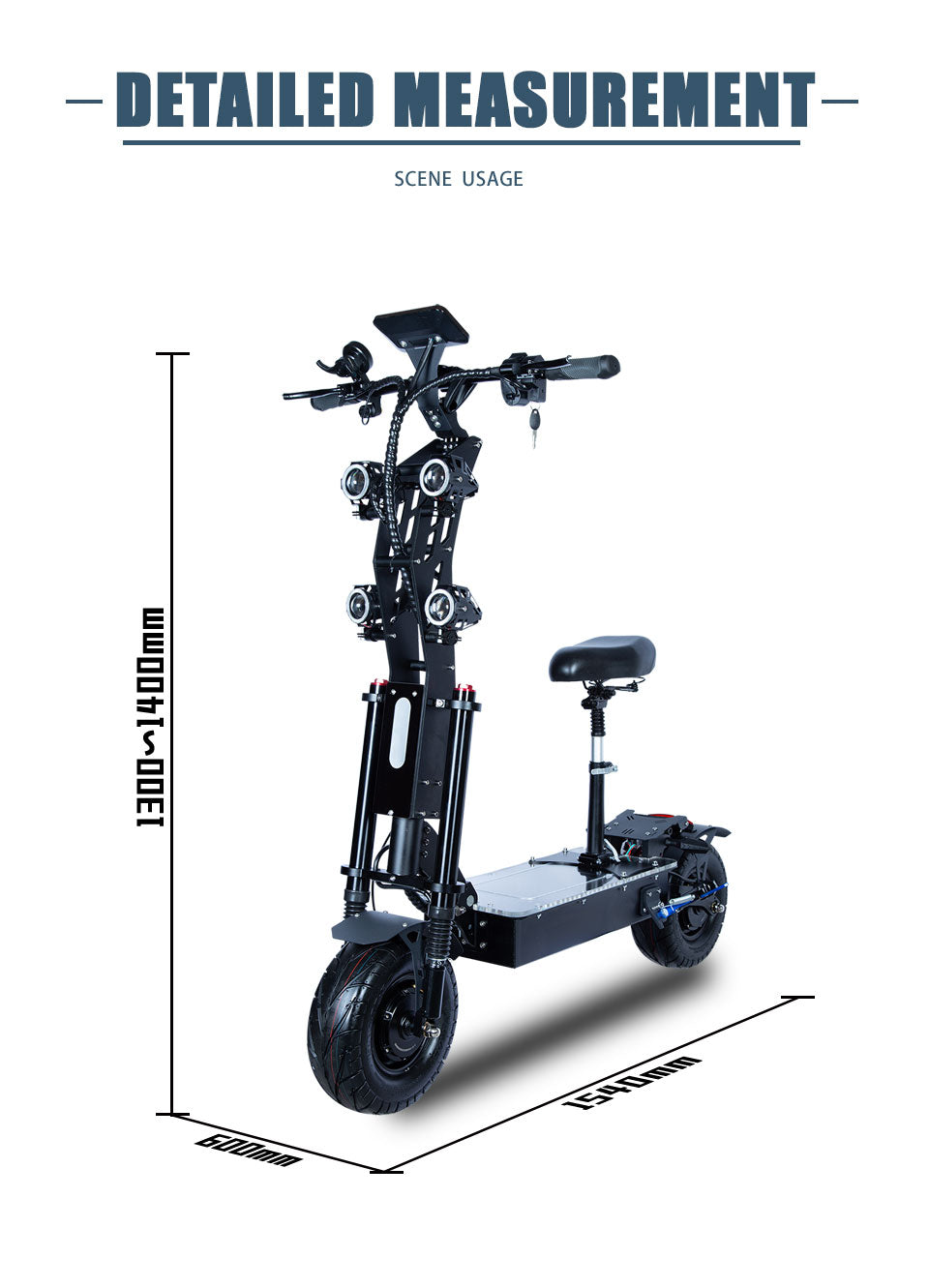 X13 60V 8000W 13inch Fat Tire Electric Scooter