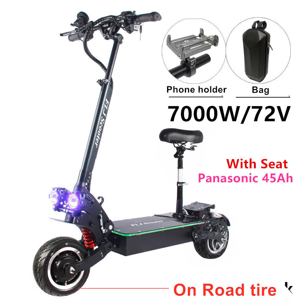 Upgraged SK3-1 72V 7000W 11inch Dual Motor Electric Scooter,FLJ SK3-1 11inch 72V Electric Scooter