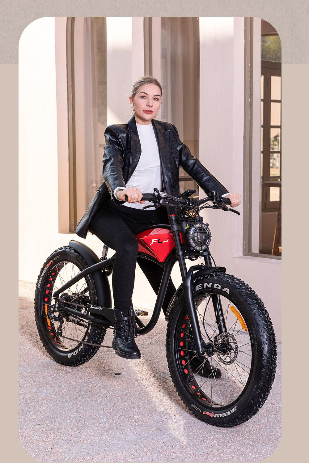 FLJ E26 48V 1200W Fat Tire Electric Bike with 26inch Kenda Tire Mountain Snow electric Bicycle Adult Powerful E Bike
