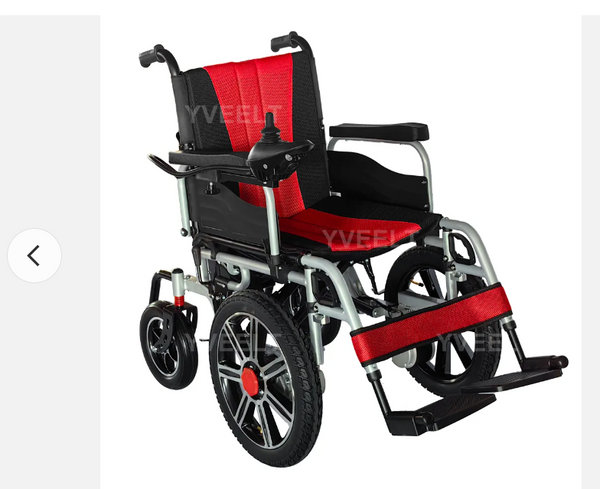 Rehabilitation Equipment Remote Control Folding Electric Wheelchair with Detachable Footrest